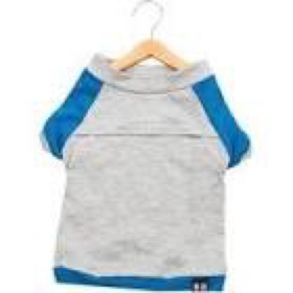 Penn + Pooch The Babe Deep Blue + Gray Dog Shirt XL